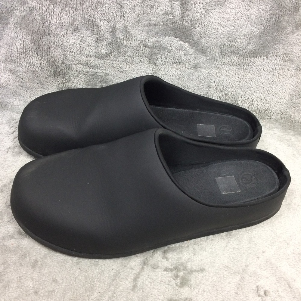 Lululemon SwayDay Mule Clogs Men 11.5 Black Slides Sandals Recovery Shoe Slip On